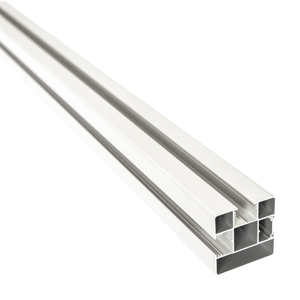 ModuLine Alu-Pfosten Seidengrau 80 x 80 inkl. Kappe und Abdeckprofil