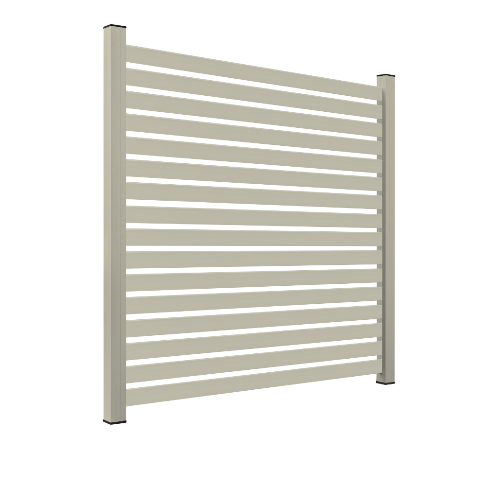 ModuLine Aluzaun MARIO Rechteck breit, Seidengrau