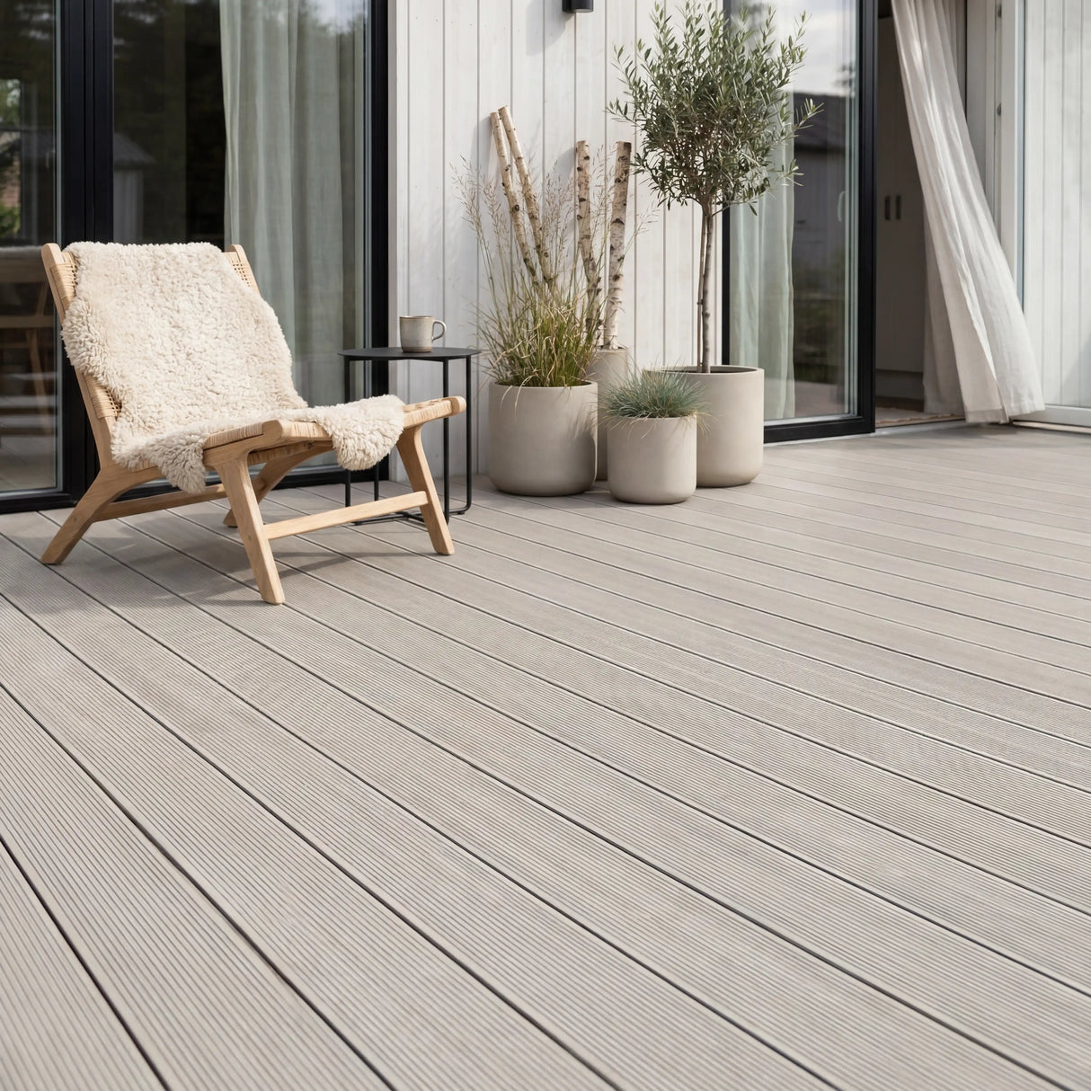 WPC Terrassendiele Massiv ECO Sand