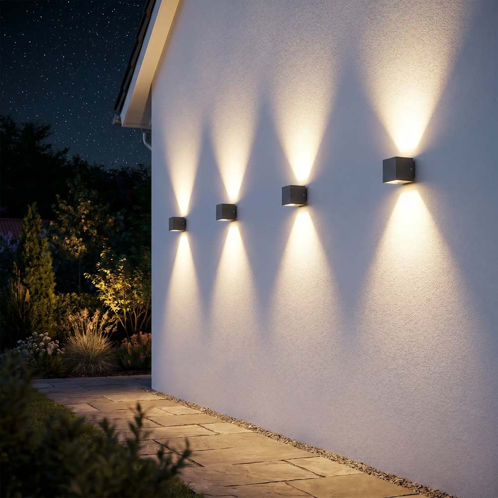 Solar Außenwandleuchten mit Bewegungsmelder und Fernbedienung Edge 2er Set