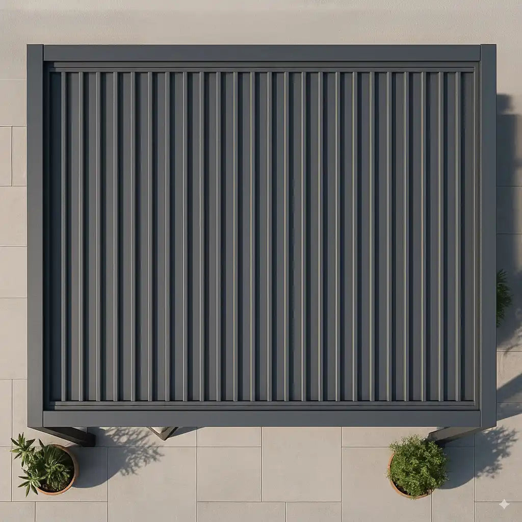 SkyShade Pro 3x3m Aluminium-Pergola mit LED & App-Steuerung – Anthrazit