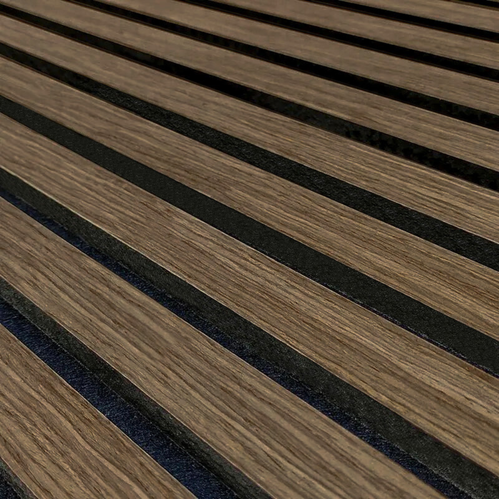 2er Set Wandverkleidung Akustikpaneel Comfort Walnuss 240x60cm