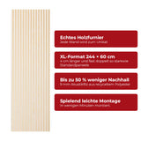 Akustikpaneel Premium Kiefer – Filz Beige 244 × 60 cm