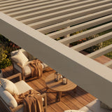SkyShade Pro 3x3m Aluminium-Pergola mit LED & App-Steuerung – Seidengrau