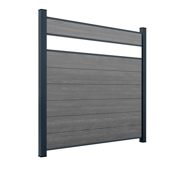 WPC Sichtschutzzaun ENZO Basalt - Style Anthrazit