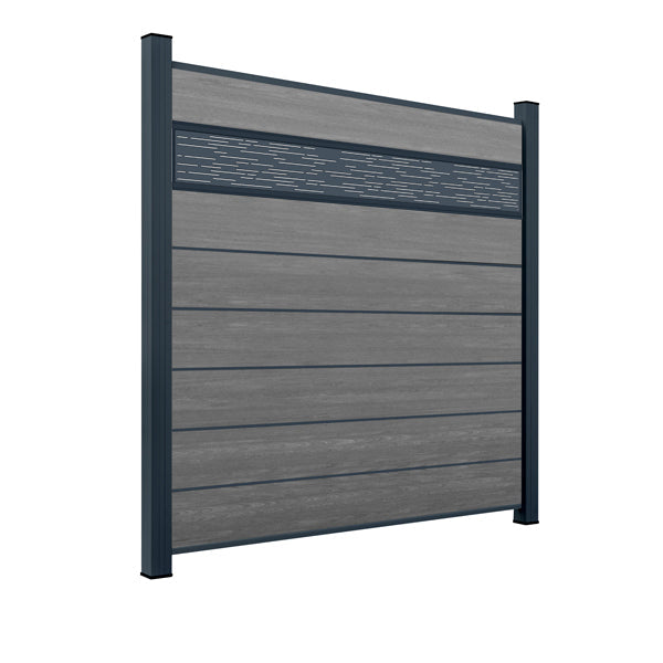 WPC Sichtschutzzaun ENZO Basalt - Style Anthrazit