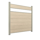 WPC Sichtschutzzaun ENZO Elfenbein - Style Seidengrau