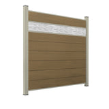 WPC Sichtschutzzaun ENZO Muskat - Style Seidengrau