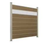 WPC Sichtschutzzaun ENZO Muskat - Style Seidengrau