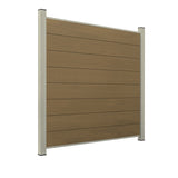 WPC Sichtschutzzaun ENZO Muskat - Standard Seidengrau