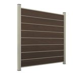 WPC Sichtschutzzaun ENZO Natur - Design Seidengrau