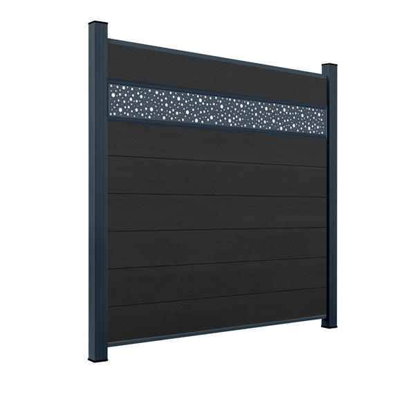 WPC Sichtschutzzaun ENZO Nero - Style Anthrazit