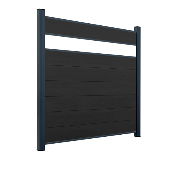 WPC Sichtschutzzaun ENZO Nero - Style Anthrazit