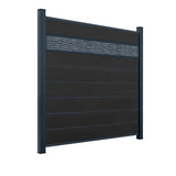WPC Sichtschutzzaun ENZO Nero - Style Anthrazit