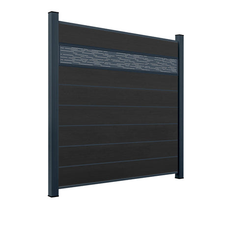 WPC Sichtschutzzaun ENZO Nero - Style Anthrazit