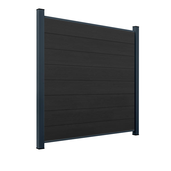 WPC Sichtschutzzaun ENZO Nero - Standard Anthrazit