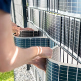 Solar-Sichtschutzstreifen als Zaun-Sichtschutz für Doppelstabmattenzaun