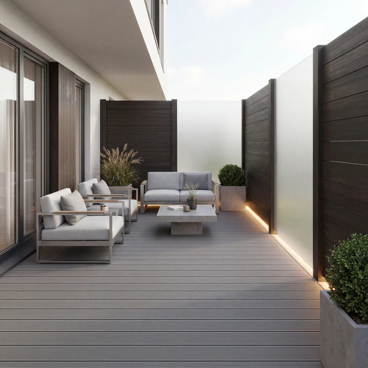 WPC Terrassendiele Massiv ECO Granit