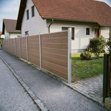 WPC Sichtschutzzaun ENZO Muskat - Design Seidengrau