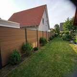 WPC Sichtschutzzaun ENZO Muskat - Standard Anthrazit