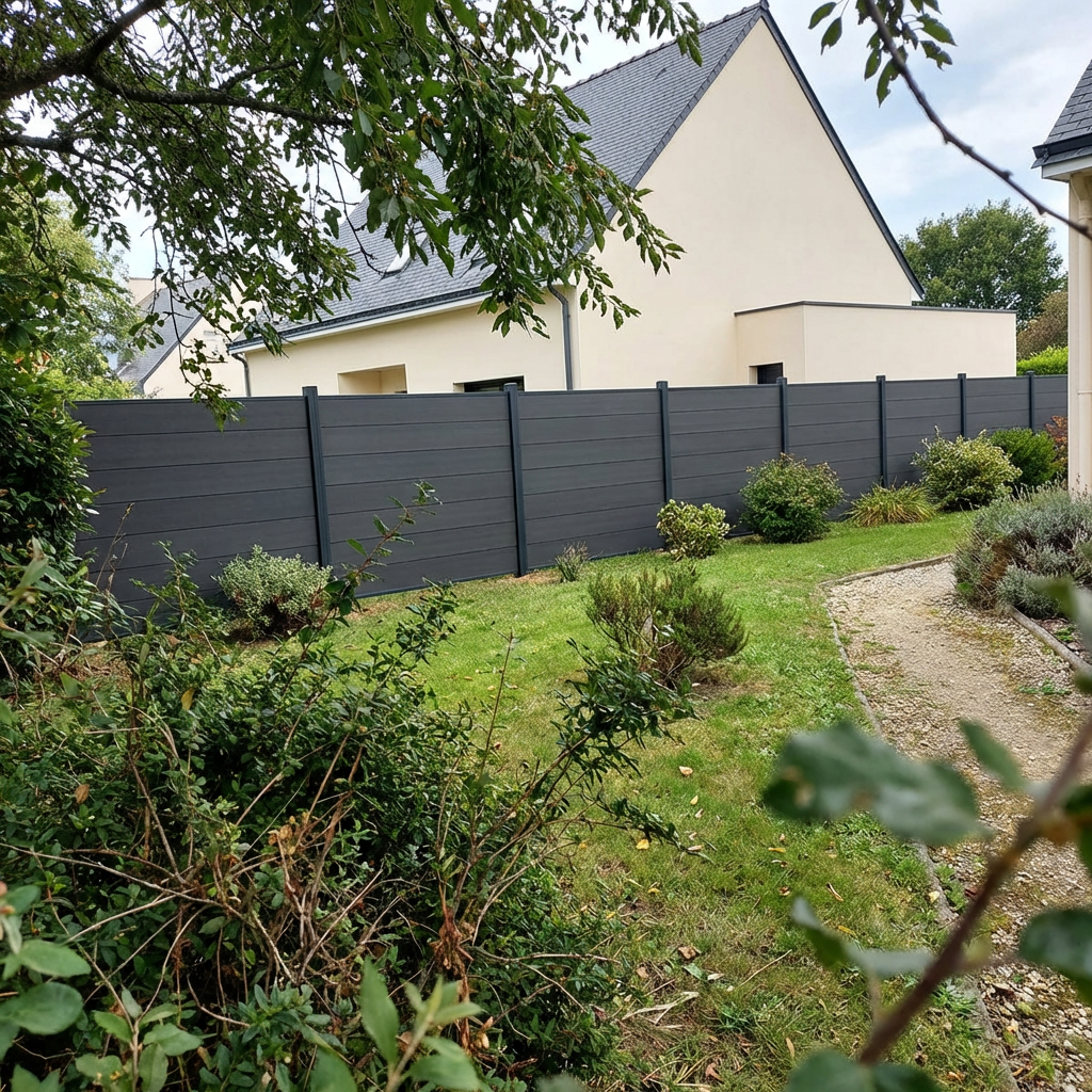 WPC Sichtschutzzaun ENZO Nero - Standard Anthrazit