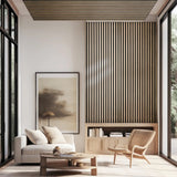 2er Set Wandverkleidung Akustikpaneel Eiche Natur 240x60cm