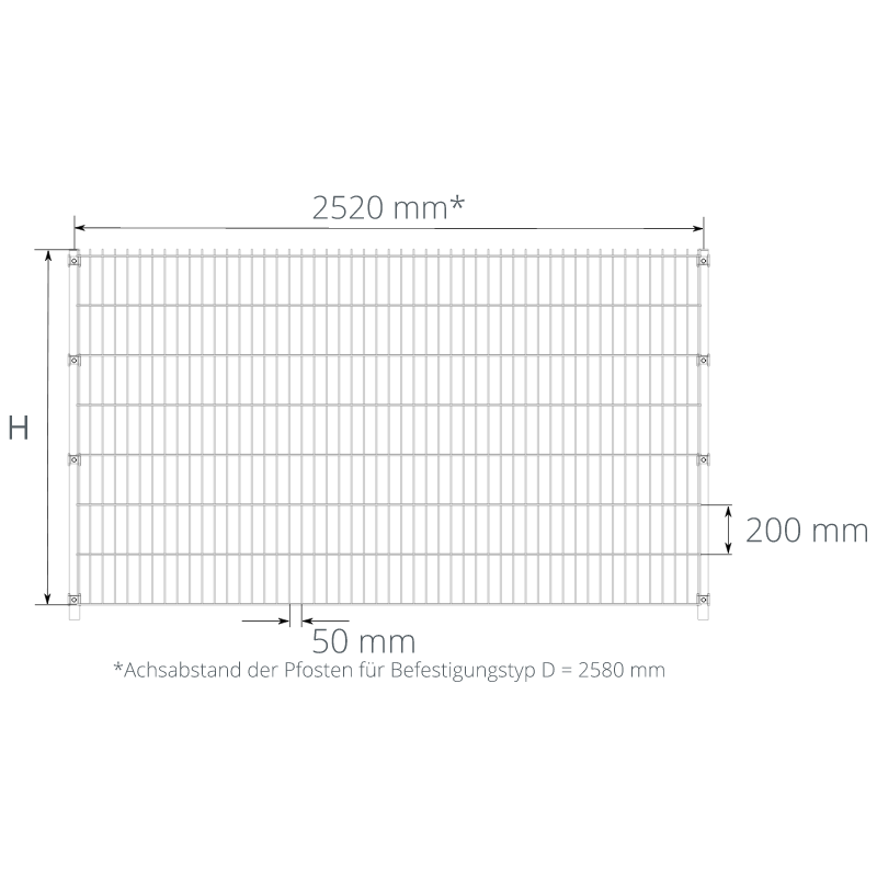 Doppelstabmatte leicht 6/5/6 mm