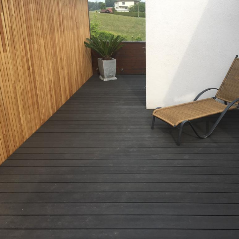 WPC Terrassendiele Massiv Antik Nero