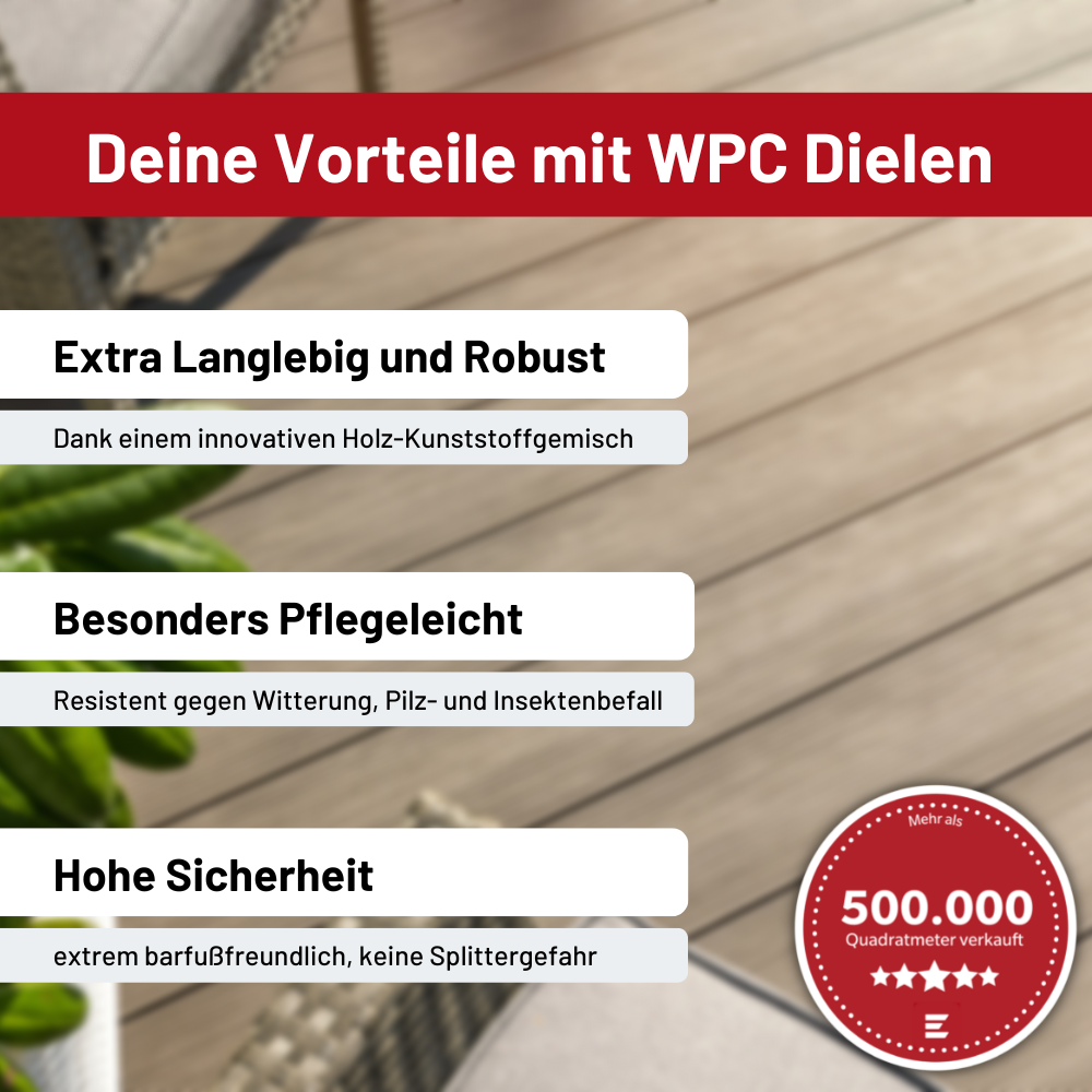 WPC Terrassendiele Massiv ECO Anthrazit