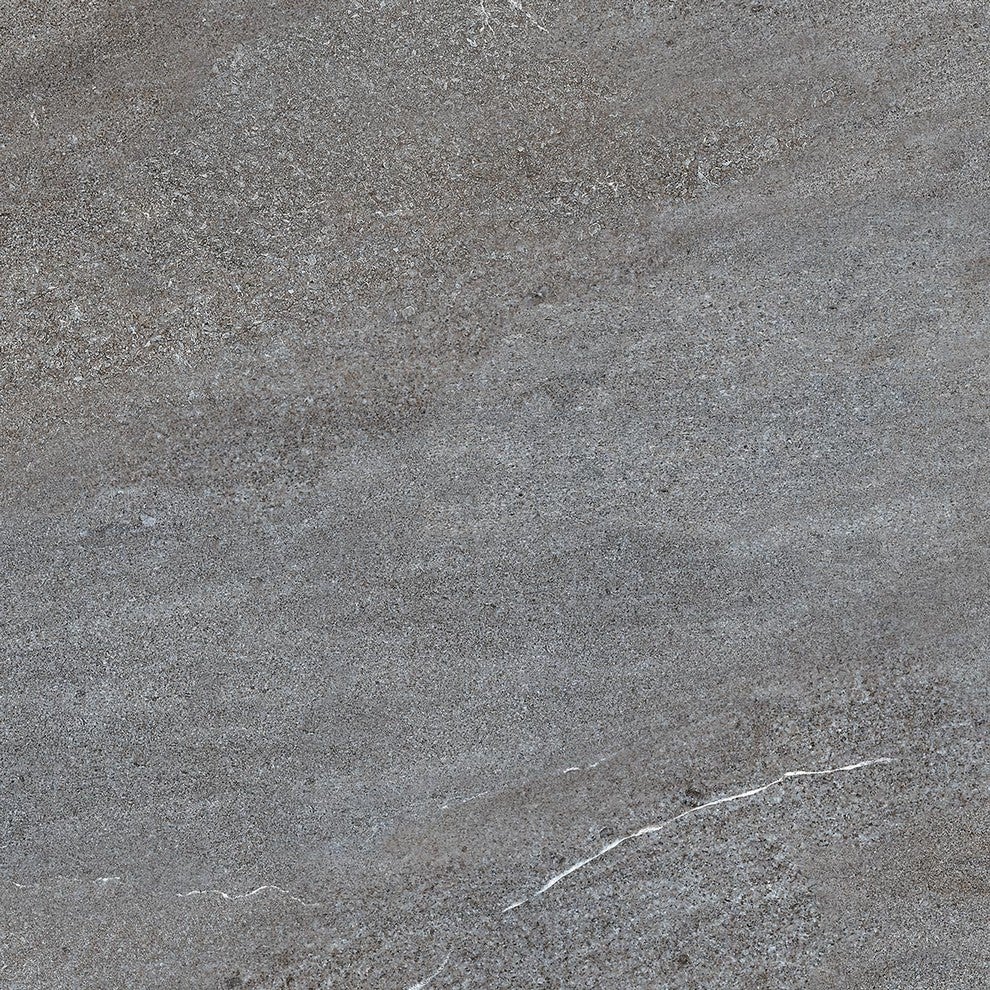 Feinsteinzeug Terrassenplatte Quarzit Dunkelgrau 60x60x2cm (2er-Set)